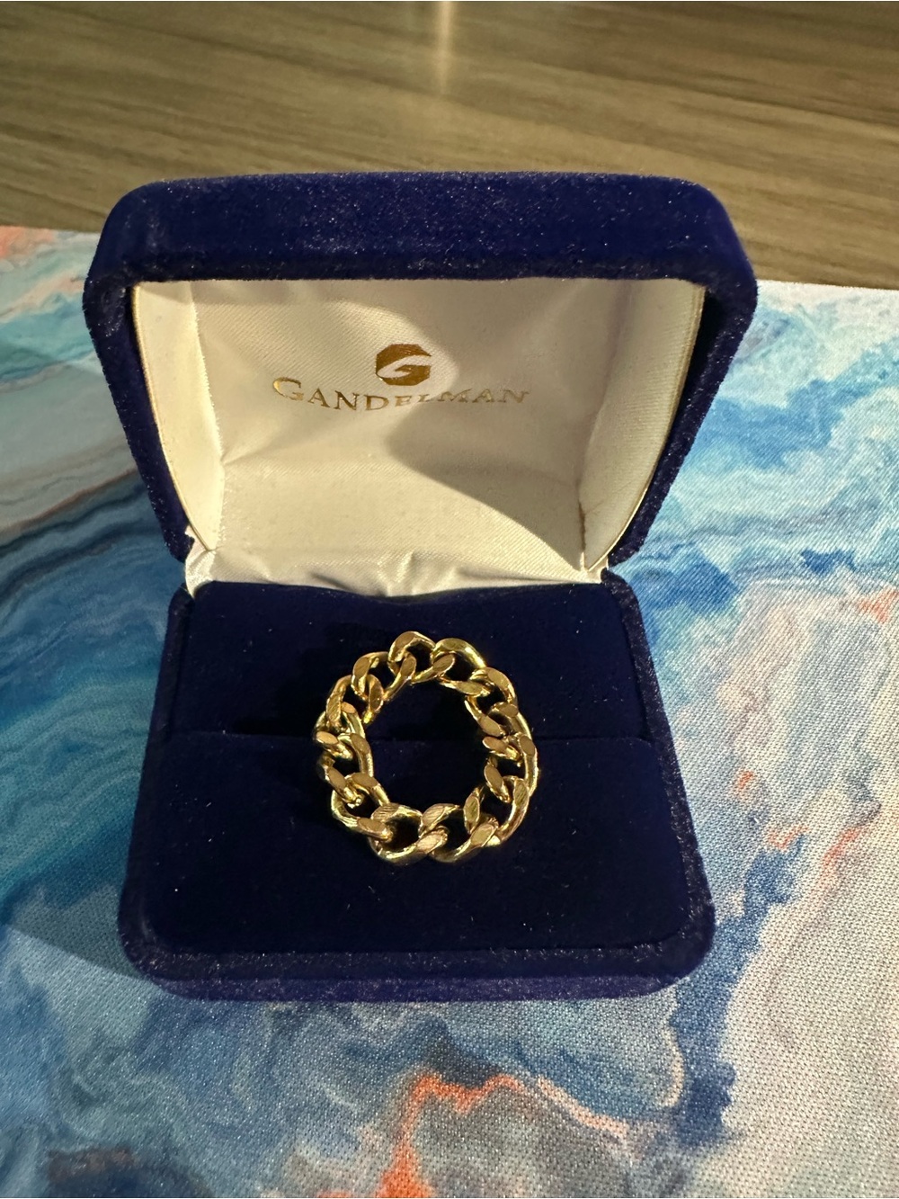 Jennifer Fisher Gold Chain Link Ring - Polished Yellow Gold Tone